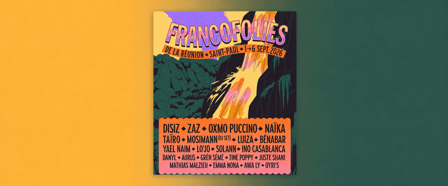 Festivalplakat der Francofolies de La Réunion 2026